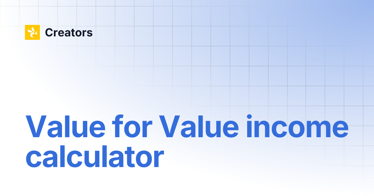 Value for Value income calculator | 🎙️ Value for Value Podcaster Guide ...
